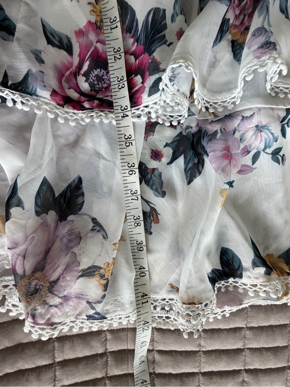 City Chic Summer Love Ruffle Dress Size M (18) EUC White Floral Feminine - Picture 15 of 15